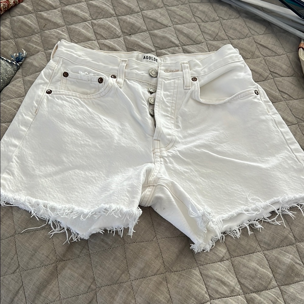 Agolde White Jean Shorts Frayed Hem
Parker long
Not stark white